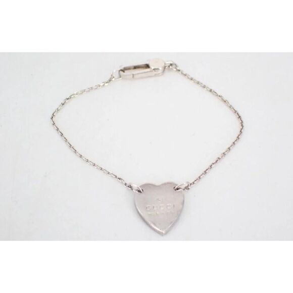Gucci Heart Silver Bracelet with Box and Jewelry Bag - Picture 3 of 4
